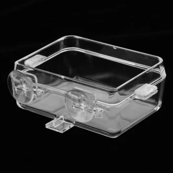 

Transparent Reptile Feeding Dish Food Water Bowl for Reptiles & Amphibians Anti-escape Worm Dish Reptile Feeding Box