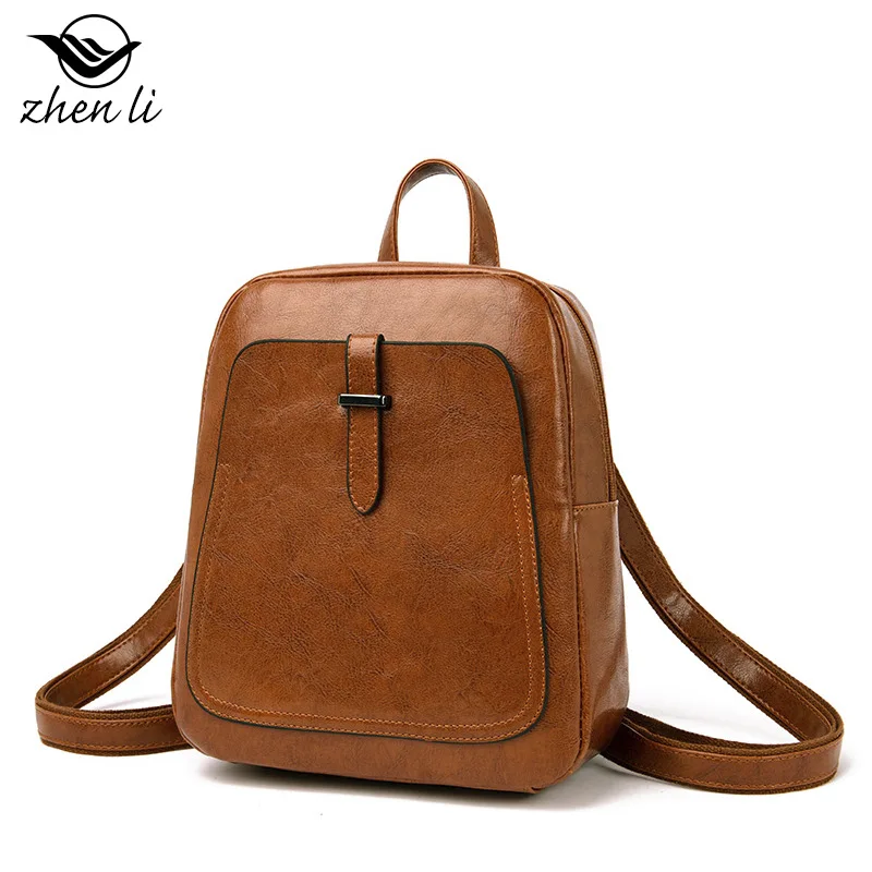 

Zhenli 2019 New Style PU Handbag Solid Color Amazon Cross Border for Backpack Retro Geometry Bag Wholesale
