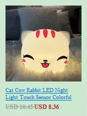 nite light Animal Night Light Silicone Deer Cloud Rabbit Cat Lamp Touch Sensor Remote Control RGB LED Night Lamp for Children Kid Baby Gift bathroom night light