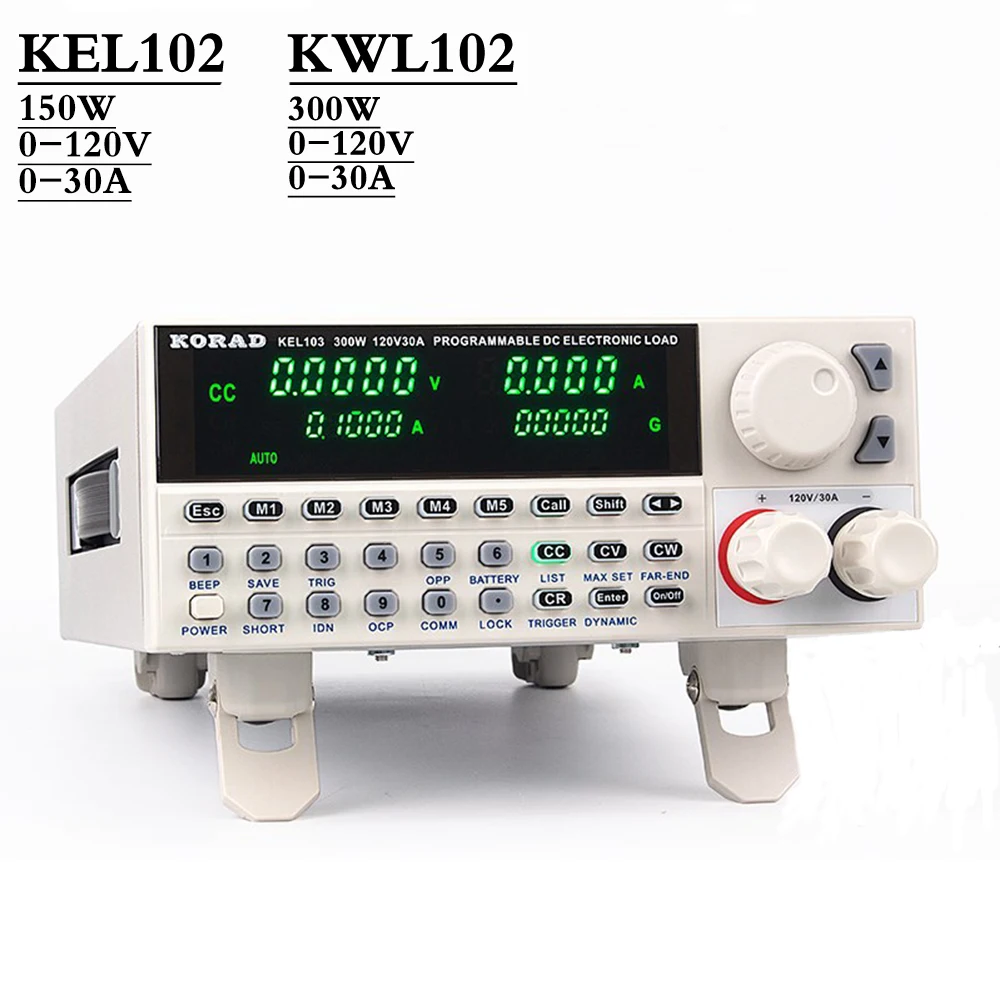 

KORAD KEL103 300W KEL102 150W DC Electronic Load Meter Professional Programming Battery Tester High-precision