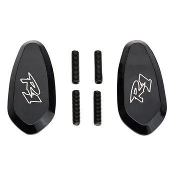 

Motorcycle Mirror Block Off Cap Black Cover Block Off Base Plates Engraved For YAMAHA YZF R1 2000 2001 2002 2003 2004 2005 2006