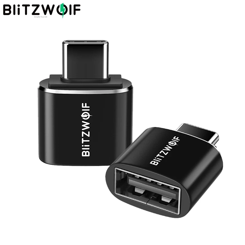 

BlitzWolf BW-A4 Mini Type C to USB2.0 OTG Adapter Converter 2 PCS For Samsung Huawei Phone High Speed Mobile Phone Adapters