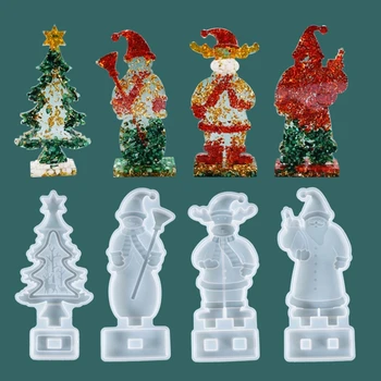 

Crystal Epoxy Resin Mold Christmas Ornament Silicone Mould DIY Crafts Desktop Decorations Making Tools