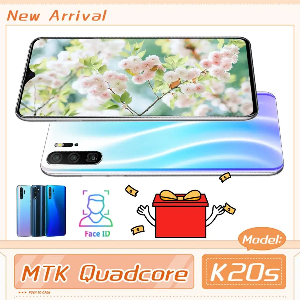 Каплевидный экран мобильные телефоны K20s Face ID 6," 13,0 МП мобильные телефоны 4G ram 64G rom смартфоны четырехъядерный Android телефон celulares