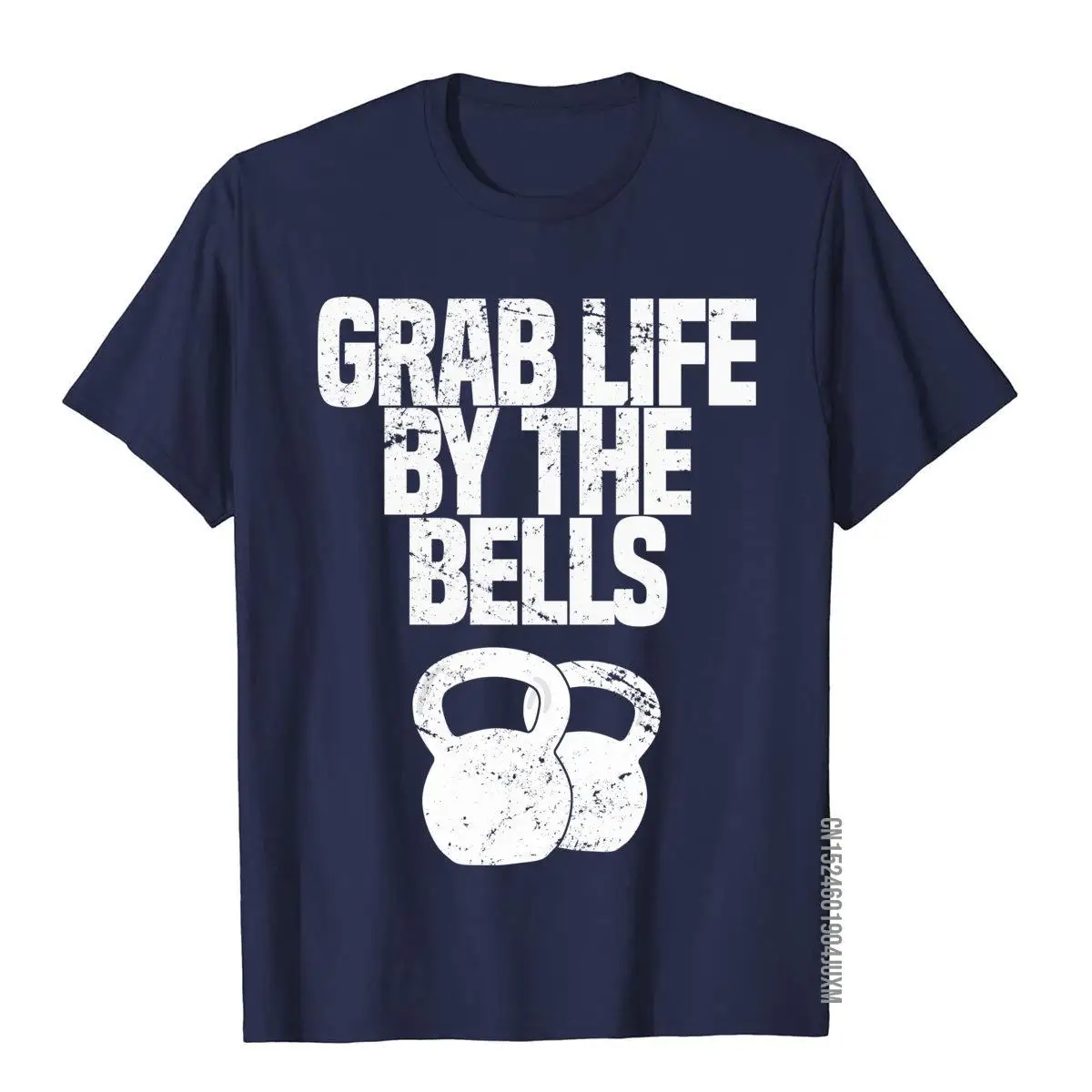 Grab Life By The Bells Kettlebells Workout Funny T-Shirt__97A1203navy