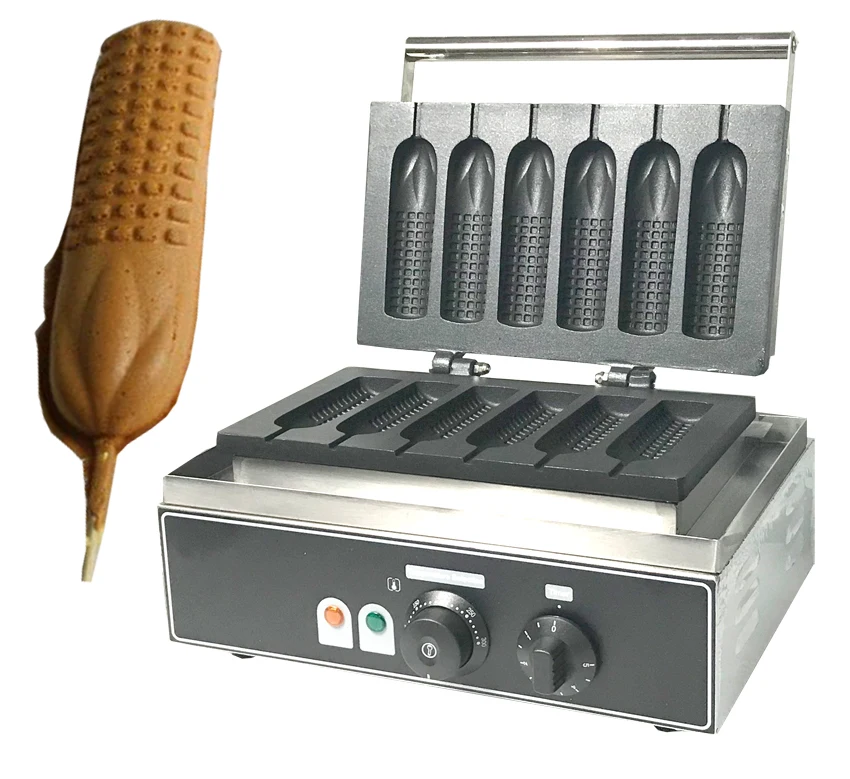 Free shipping 2 pcs/lots Corn shape lolly waffle maker Hot dog waffle
