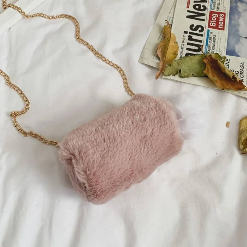Children Girl Bag Fashion Hairball Pendant Velvet Zipper Flap Chain All Matched Messenger Bags 1 Children Girl Bag Fashion Hairball Pendant Velvet Zipper Flap Chain All Matched Messenger Bags 5