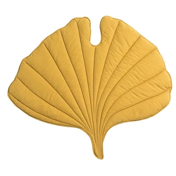 

Leaf Rug Soft Cotton Floor Mat Rugs Baby Kids Bedroom Nursery Decor Carpet Blanket Living Room Home Decoration,Yellow