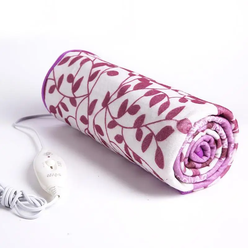 

Practical Square Shape Print Keep Warm Heating Pet Home, Dormitory Blanket Electric Winter Blanket Single 50W