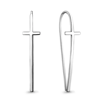 

Earrings long AQUAMARINE without inserts Silver 925
