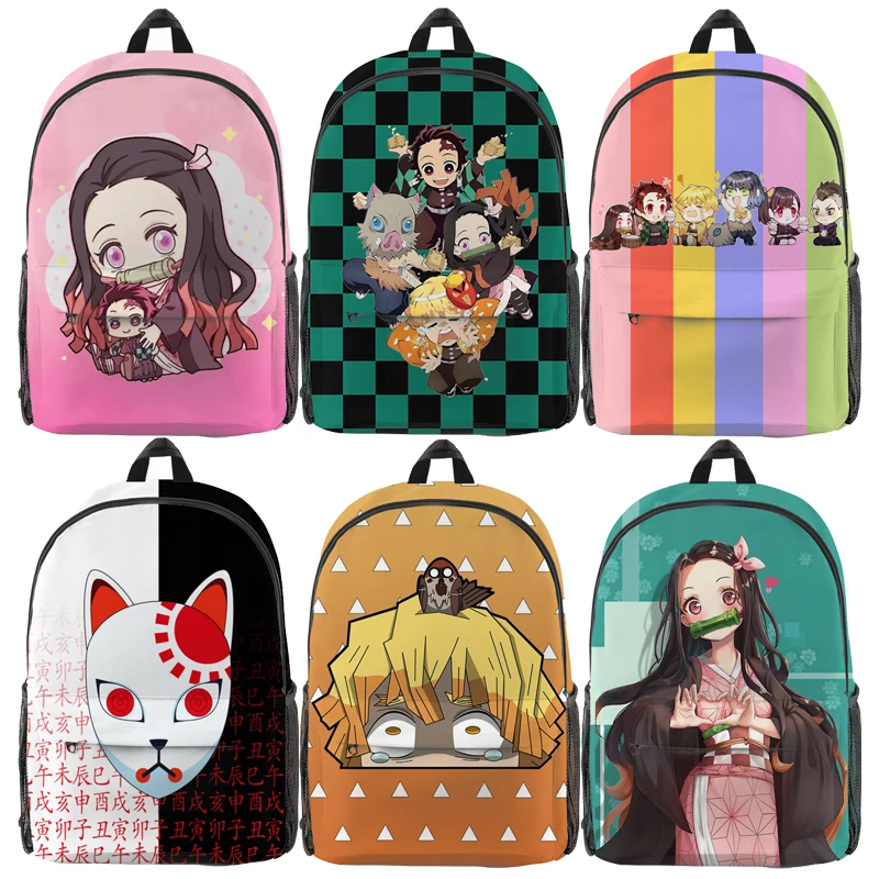 Demon Slayer 3D Print Kids Backpacks Children Boys Girls Cartoon Bookbags Students Anime School Bags Unisex Knapsacks Mochila