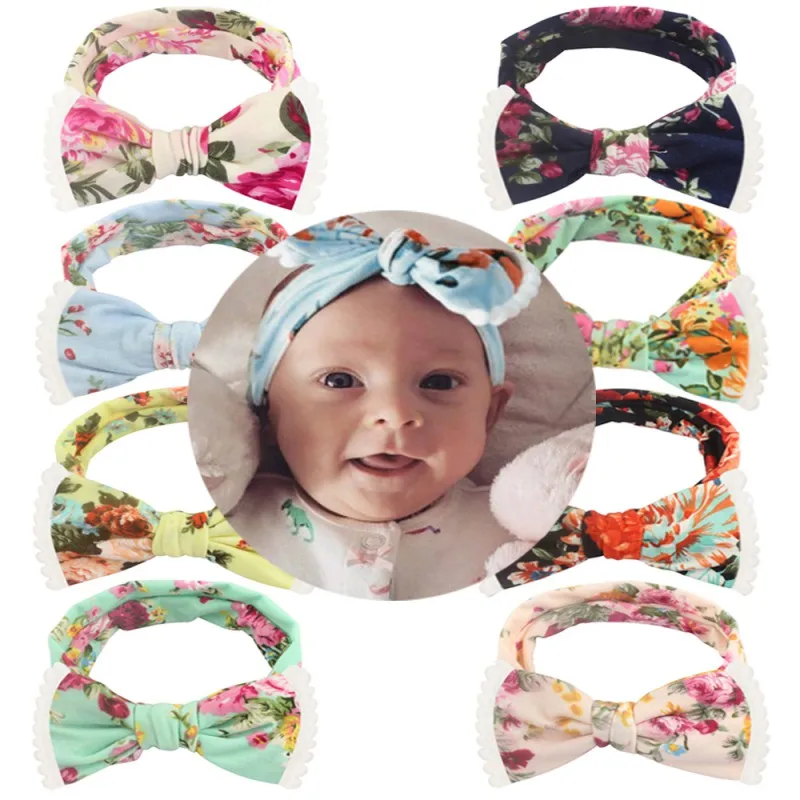 Милая хлопковая детская шапка чалма с бантиком и бантом для девочек летняя в