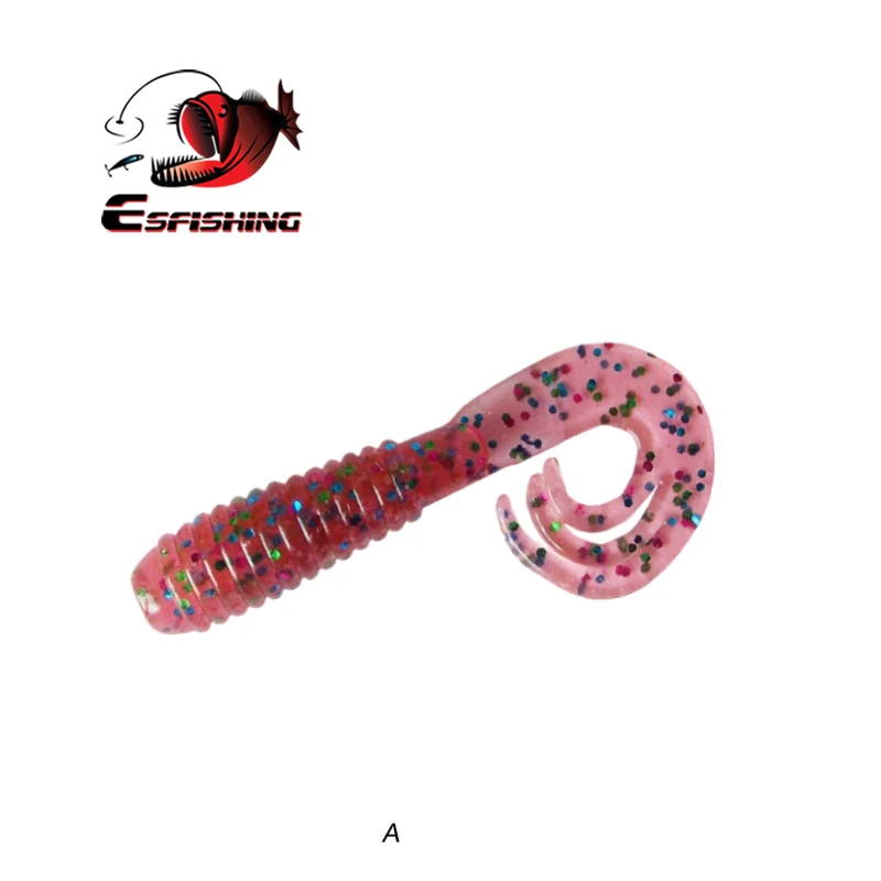 Esfishing приманка 10 шт. 5 см/1,6 г Esfishing триппле приманки для рыбалки в форме личинок Мягкие силиконовые кренкбейт запах снасти Морская Рыбалка - Цвет: A