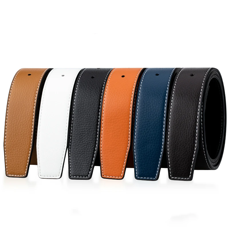 

Luxury Brand Belts for Men High Quality Pin Buckle Male Strap Genuine Leather Waistband Ceinture Homme,No Buckle for H 38MM