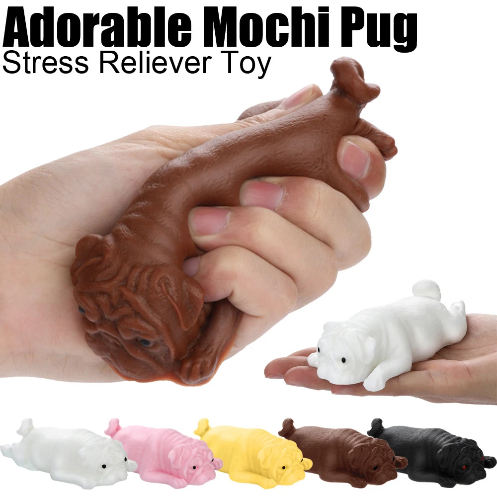 Fidget Toys Squishyies Mochi Pug Puppy Squeeze Pressure Toy Healing Fun Kawaii Stress Reliever Toys Gifts Animal Antistress Ball mesh stress ball