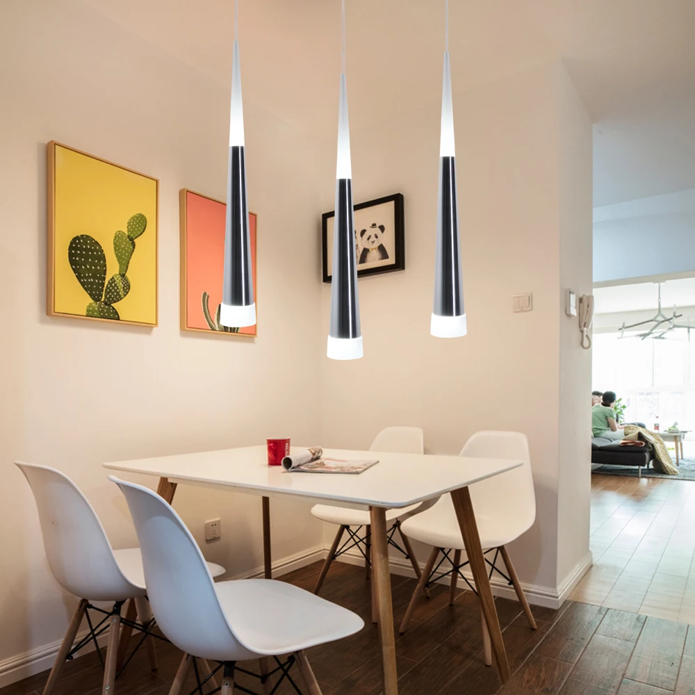 Artpad светодиодный подвесной светильник, современный для гостиной, кухни, конусный абажур, регулируемая высота, белый светильник, подвесной светильник