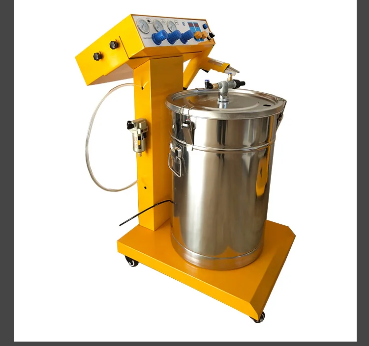 Portable Powder Paint Experiment System Electrostatic Powder Coating machine with electrostatic powder coating test gun tunnel type powder coating curing oven with gas burner heating system for industrial use