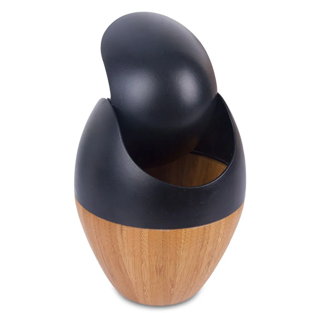 Portable Wear Resistant Trash Can Mini Bamboo Office Kitchen Garbage Thickened Practical Home Table Litter Holder