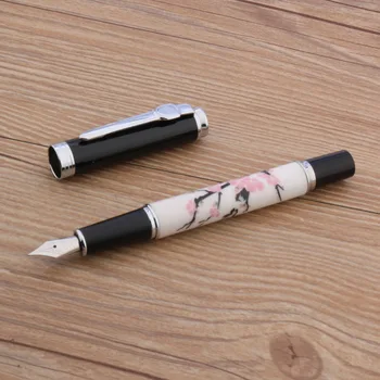 

JINHAO 8802 METAL ceramics Chinese painting Plum blossom bird Iridium classic GIFT fountain pen