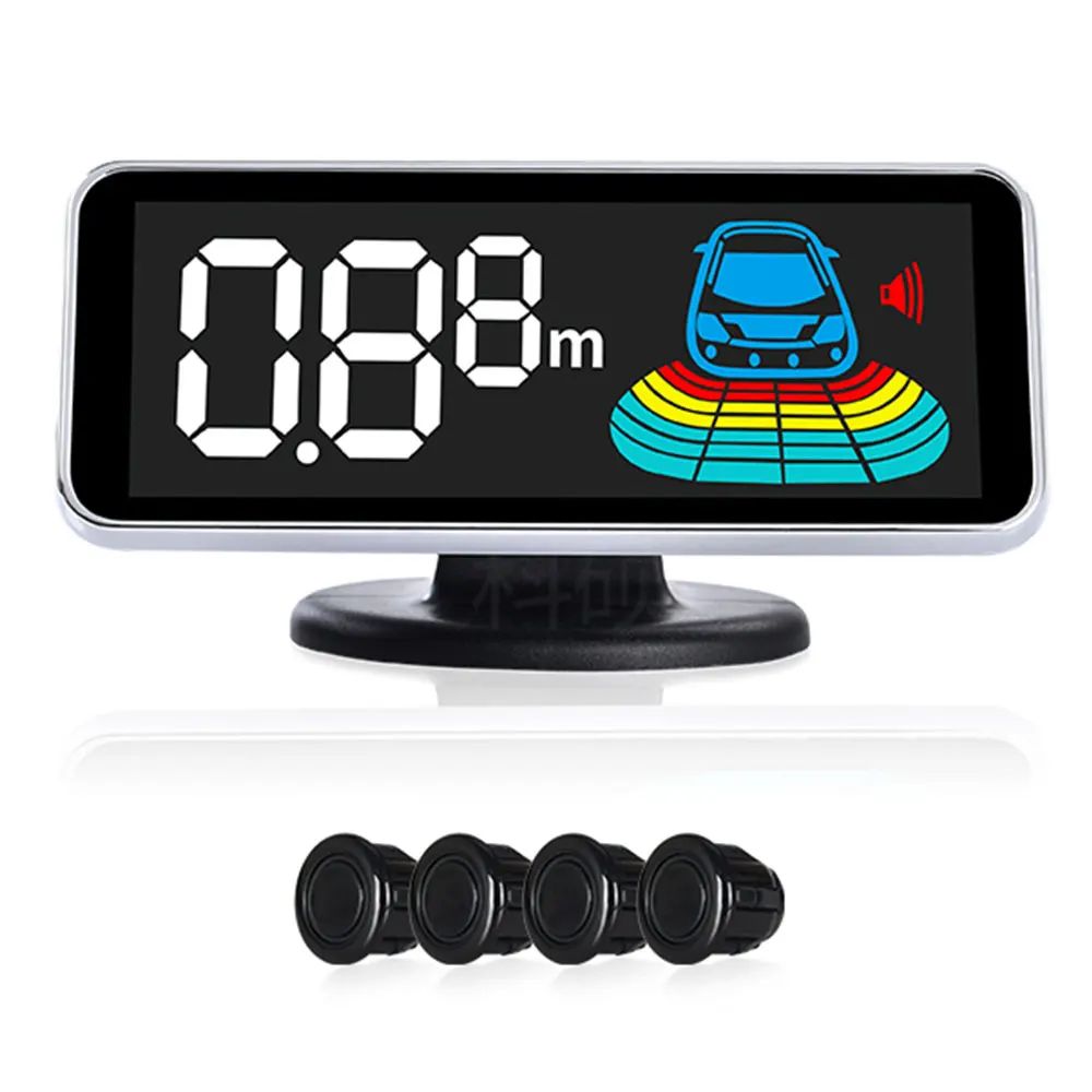 Vehemo Parking Reversing Radar Voice+ Buzzer Warning LED Security Car Reversing Radar LCD Digital Display Reverse