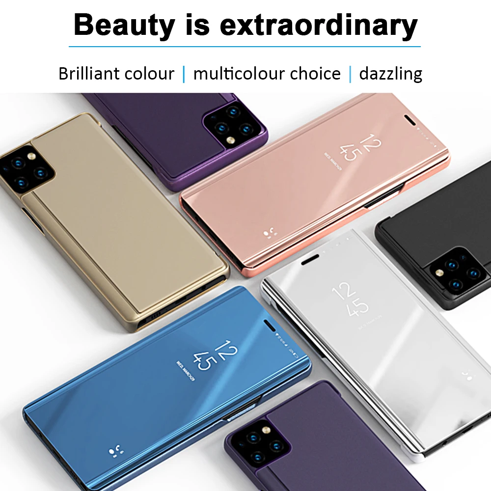 Защелкивающийся чехол с зеркальным покрытием чехол для iPhone XR XS 11 Pro Max X 6 6S 8 7 Plus чехол Вид Смарт кожаный чехол для iPhone XR XS Max Coque