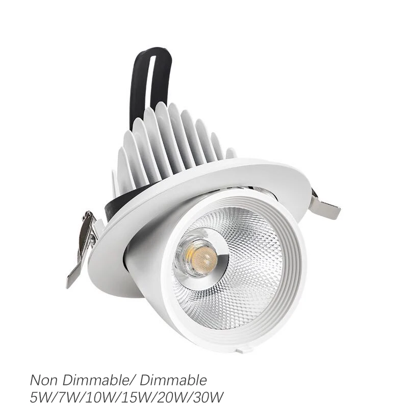 

Dimmable LED downlight 5W 7W 10W 15W 20W 30W adjustable 360 Degree led light 3000K/4000K/6000K Recessed Trunk downlight