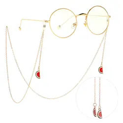 Милая модная маленькая фруктовая подвеска-арбуз цепочка для очков для женщин детские солнечные очки с подвеской цепочка металлическая