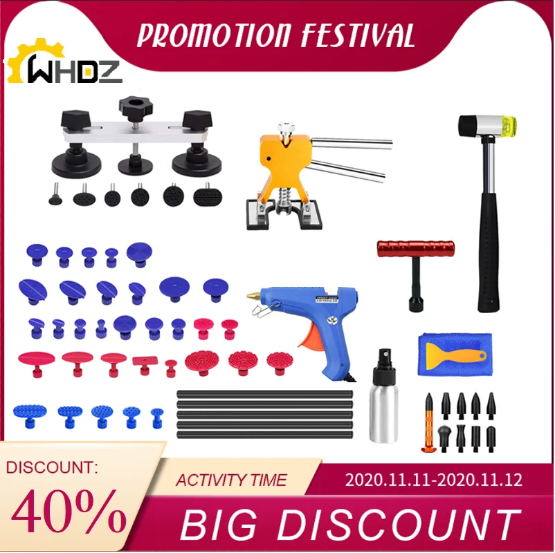 

Auto Paintless Dent Repair Kits - Car Dent Puller with Bridge Dent Puller Kit for Automobile Body Motorcycle Refrigerator