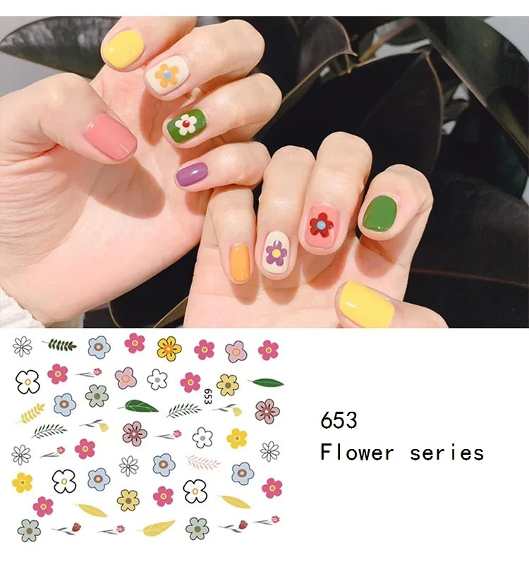 

3D Nail Art Sticker Flower Leaf Strawberry Cactus Nail Art Sticker