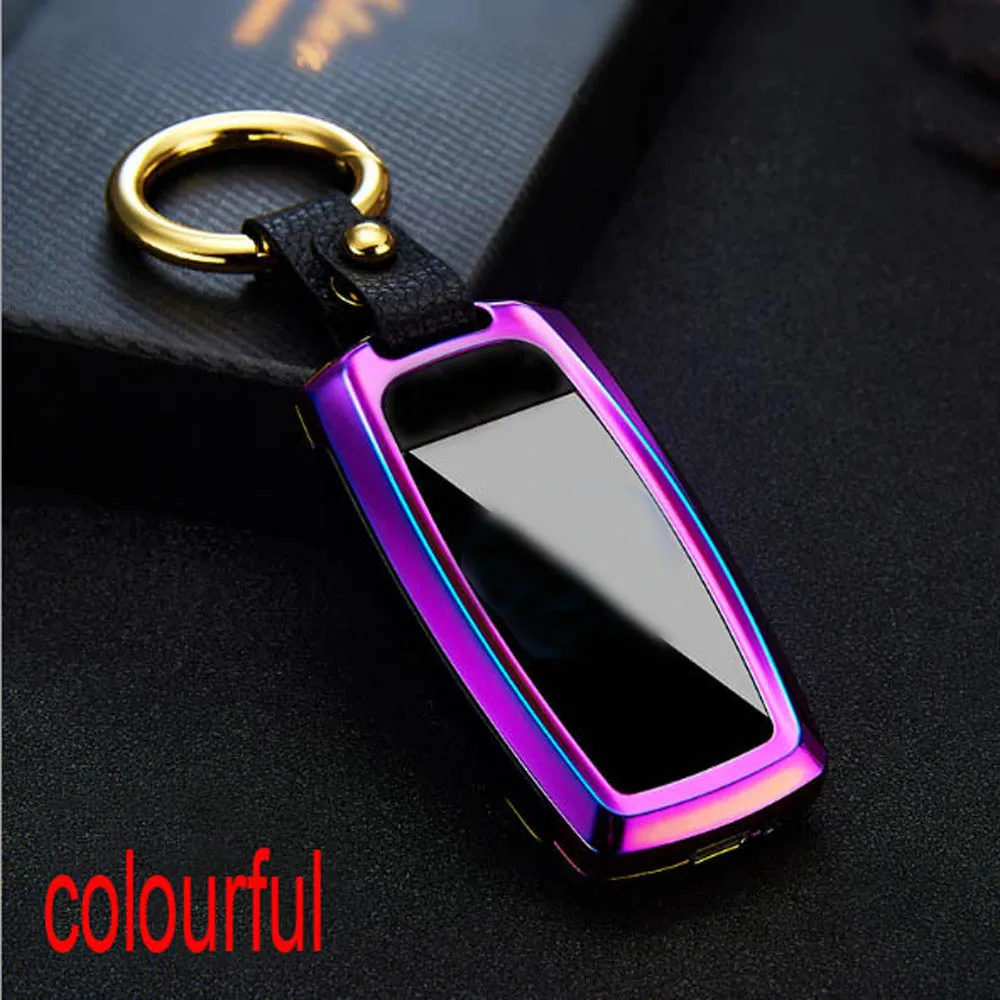USB Зажигалка освещение светодиодный экран Ключ Пряжка