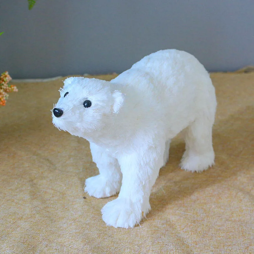 Polar bear look up Белый полярный медведь рождественские украшения для окна полка стол центральный медведь декоры Рождество натальные Декор Аксессуары для дома - Цвет: Polar bear look up