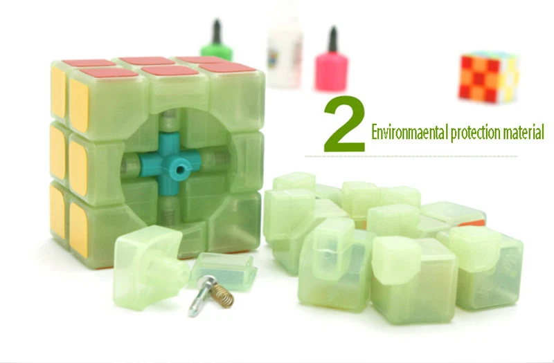 2 2 2 Cubo Magico 3 3 3 мини скоростной куб Cubo Гладкий светящийся Темный сенсорный игрушки скоростной куб головоломка обучающая игрушка EE50MF
