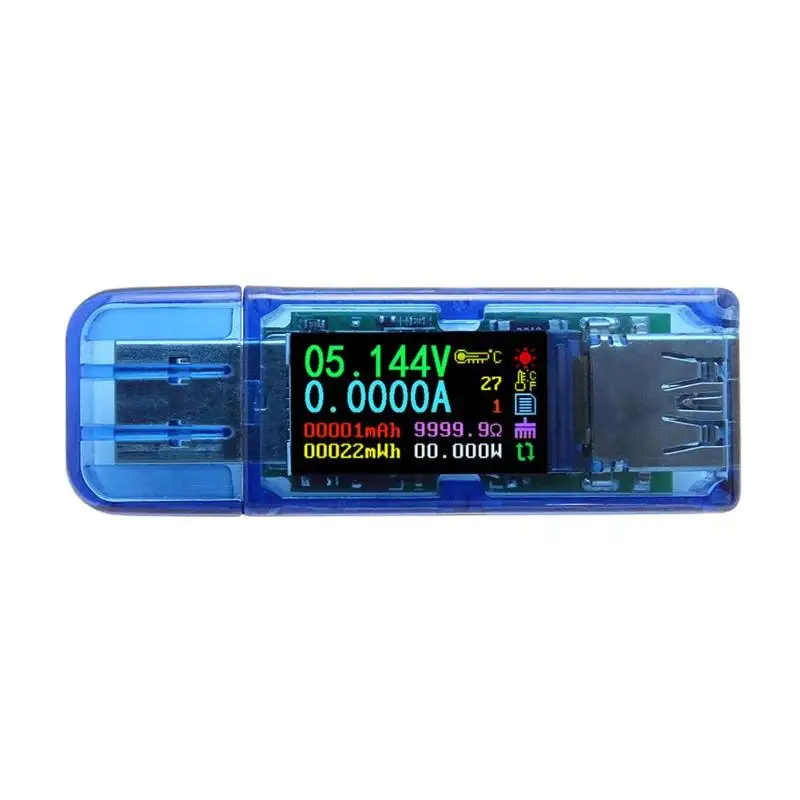 AT35 USB3.0 цветной ЖК-тестер напряжения амперометр мобильный источник питания тестер емкости заряда батареи банк питания USB Тестер