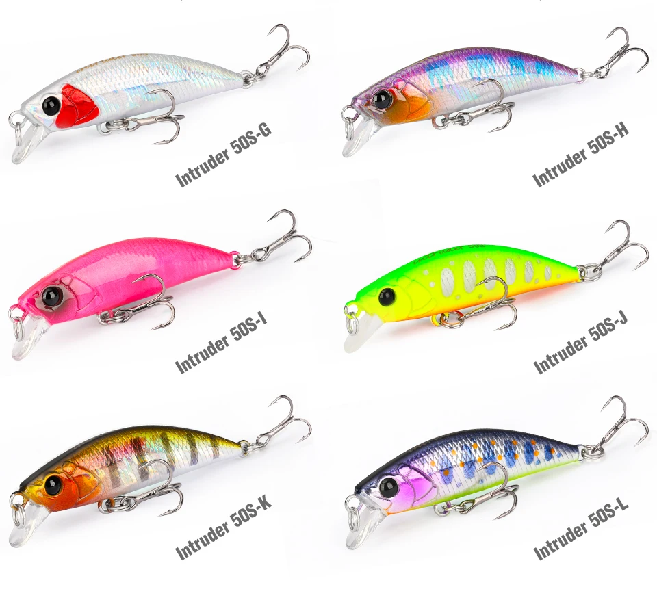 TSURINOYA 50mm 5g Sinking Minnow Angeln Locken INTRUDER 50S TROUT Künstliche Jerkbait Harten Köder Hecht Wobbler Stream crankbait – Detail 6