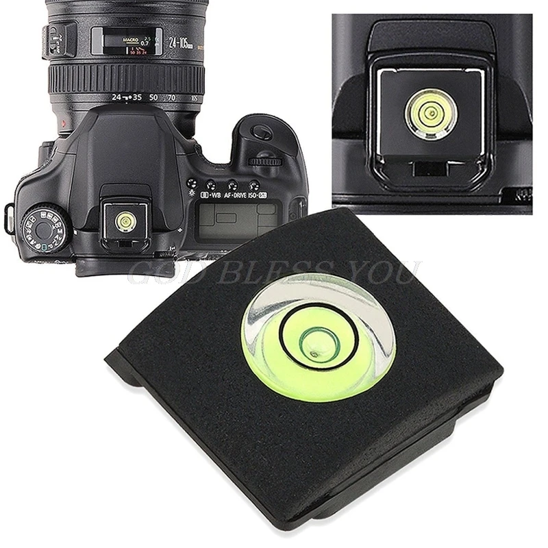 Flash zapata cubierta espíritu Nivel de Burbuja de tapa para Canon Nikon Olympus Cámara 