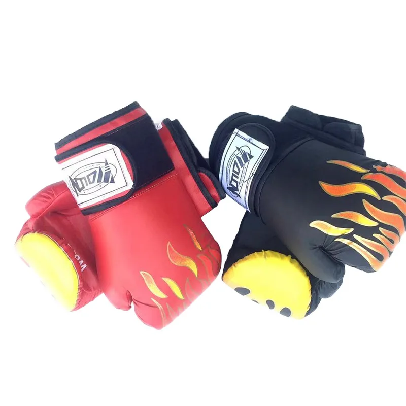 

Boxing Gloves Flame Child Models PU Leather Thick Fighting Boxing Sanda Fitness Training Boxing Gloves