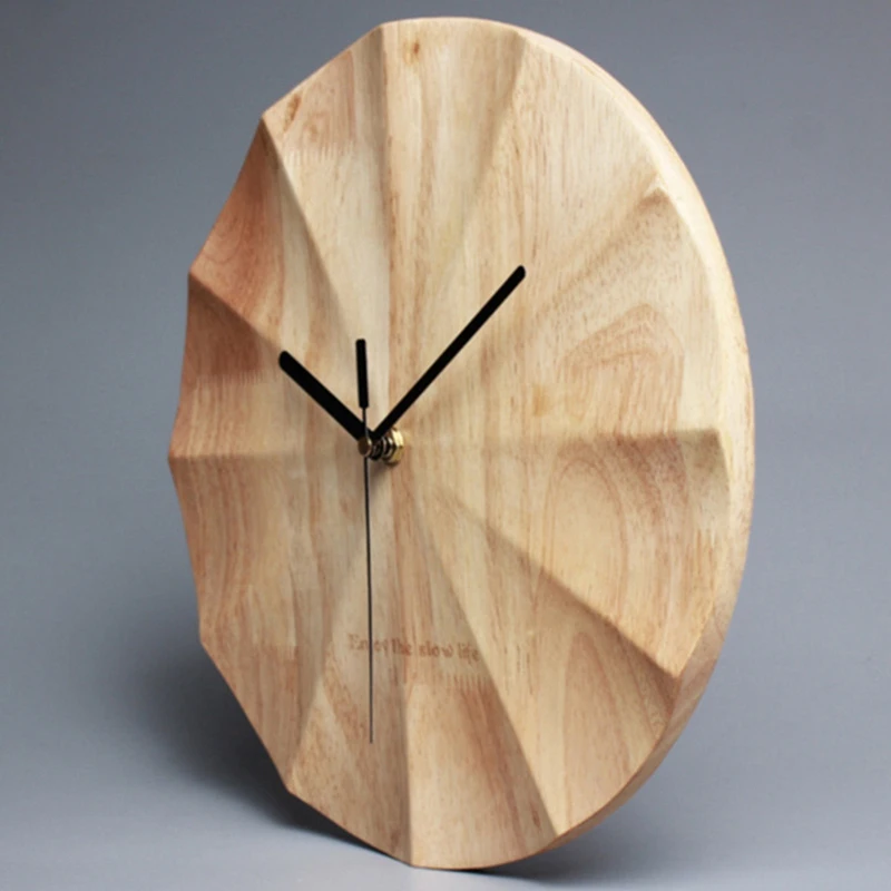 Retro Simple Wood Wall Clock Nordic Living Room Decorated Bedroom Creative Modern Mute Clock Art Modern Clocks Home Decor