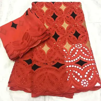 

7 yard Swiss lace fabric 2020 latest heavy beaded embroidery African cotton fabrics Swiss voile lace popular Dubai style 4L05291