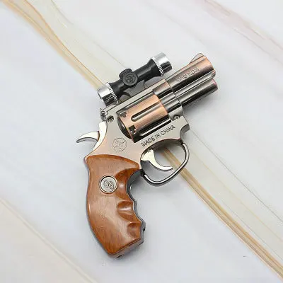 Металлическая ветрозащитная сигарета Зажигалка Креативный фонарик цикл надувная Зажигалка кухня воспламенитель ключ подвеска праздничный подарок - Цвет: Красный