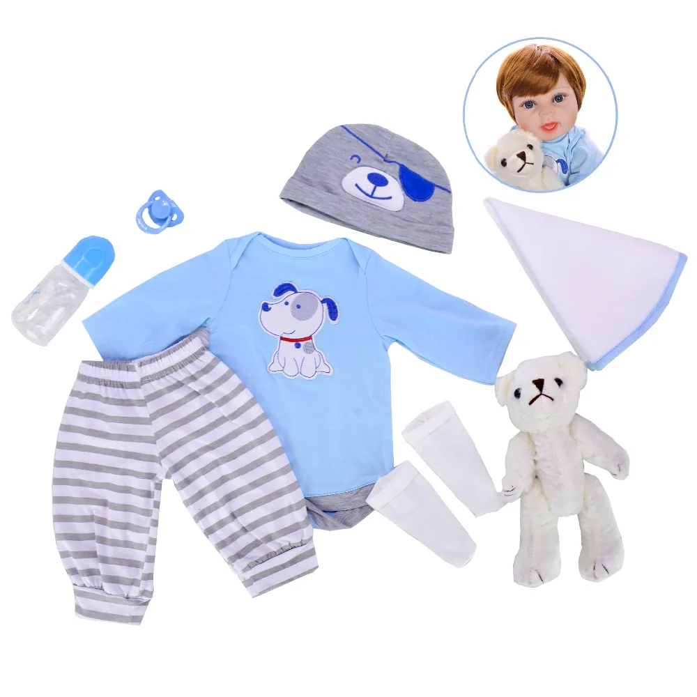 Bebe reborn menino кукла 2" силиконовая reborn baby Doll малыш мальчик ребенок настоящий живой bonecas подарок