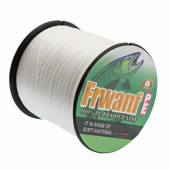 Frwanf 8 Strand Japan Super Strong PE Braided Fishing Line Multifilament Fishing Line 500m Braid Thread Black 8 Braid 6LB -300LB Whtie