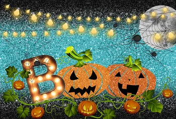 

Halloween Wallpaper Pumpkin Glitter newborn children Photography Backdrop Photographic Backgrounds For Photo Studio
