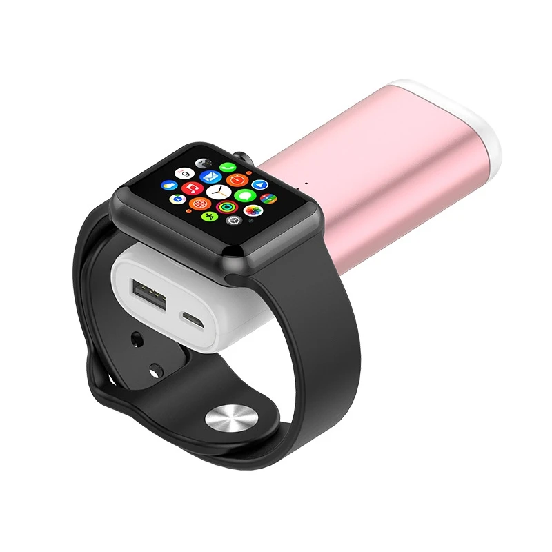 FFYY-подходит для Apple Watch, Беспроводная зарядка 5200 мАч, внешняя батарея, магнитное поглощение, беспроводное зарядное устройство для Iphone X 8 Pl