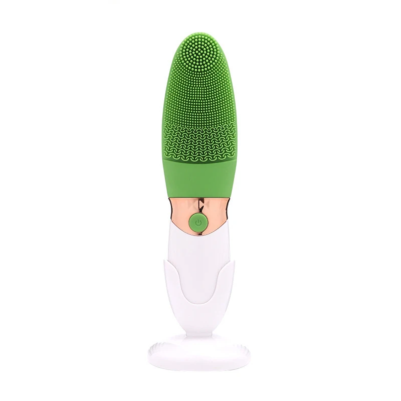 

Ultrasonic Electric Silicone Facial Cleansing Brush Face Pore Cleaner Vibration Waterproof Face Washing Tool Face Srubber