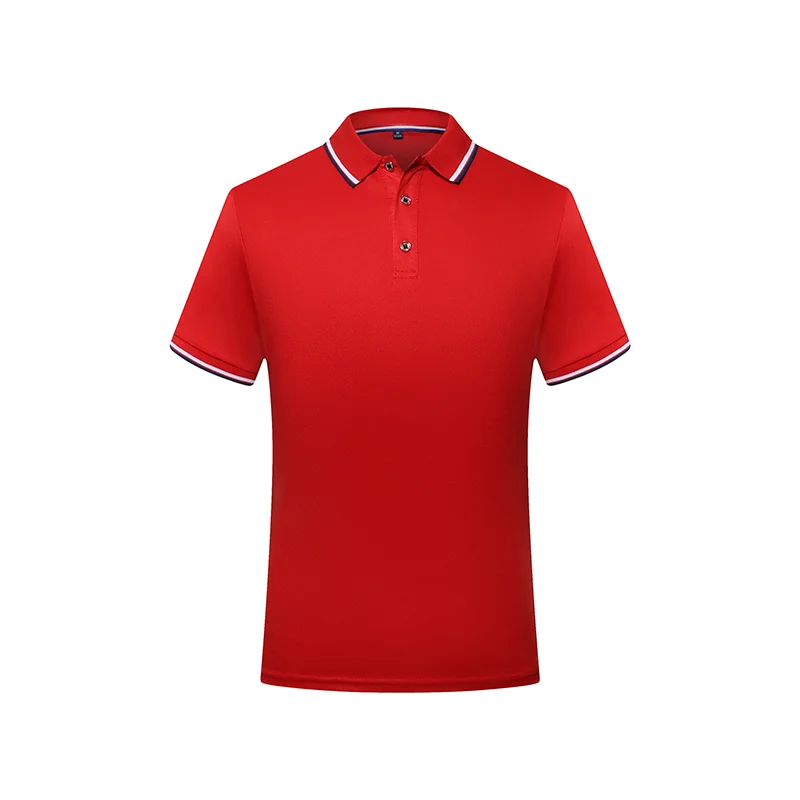 YOTEE летняя трендовая дышащая футболка-поло на заказ Мужская рубашка - Цвет: red