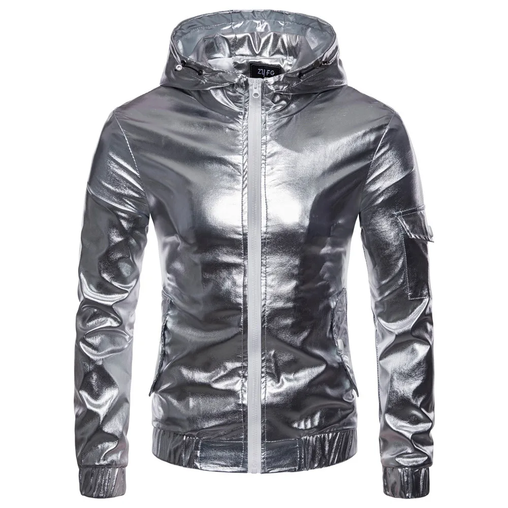 

2018 Supply of Goods New Style Western Style Men's Solid Color Hooded Zipper Cardigan Leather Jacket Men'S Wear