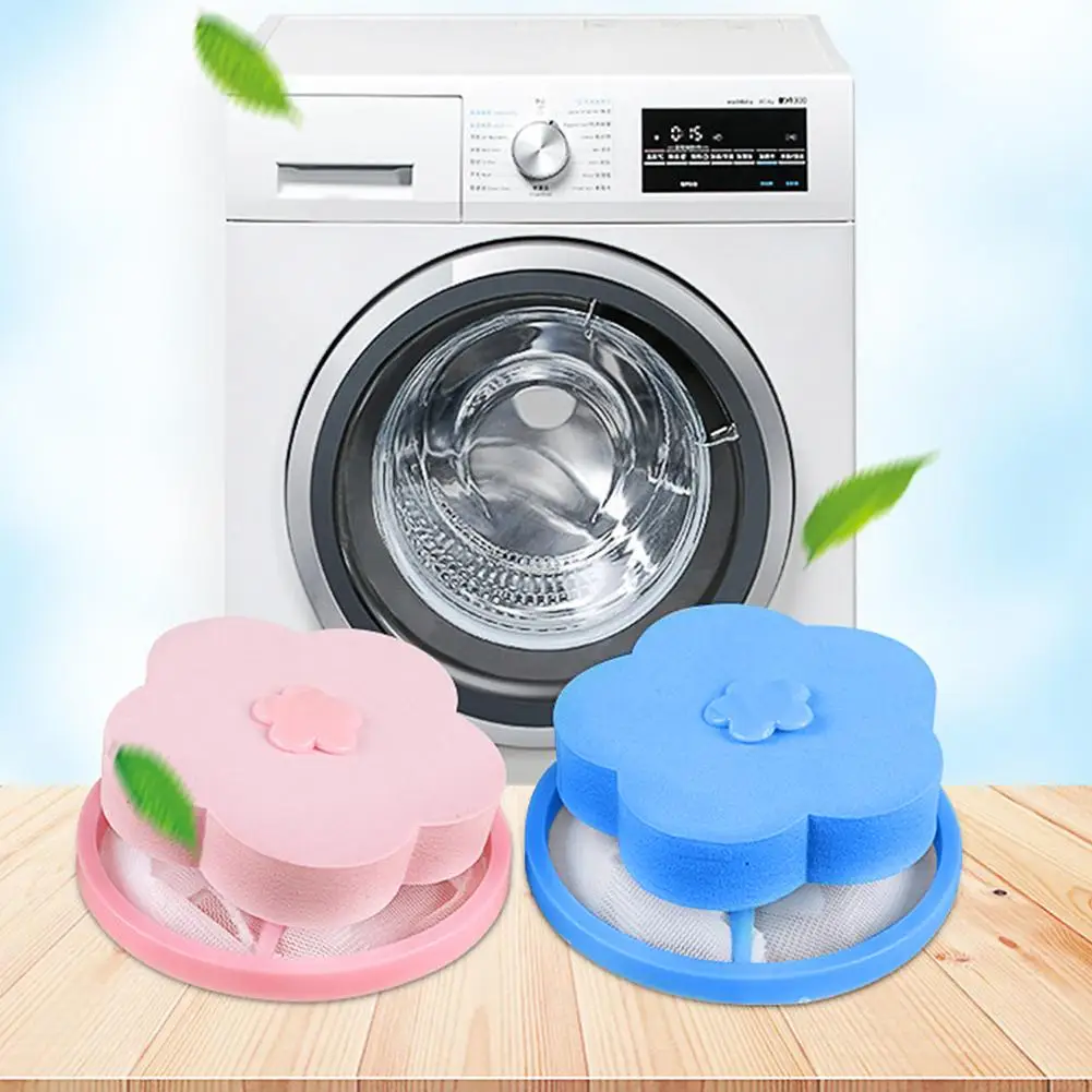 

Flower Shape Washing Machine Hair Removal Laundry Ball Floating Filter Mesh Bag