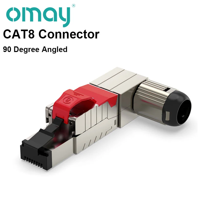 HDMI Cables Cat6A Cat7 Cat8 Modular Ethernet Connector RJ45 Shielded Plug Field Tool Free  Easy Metal Die-Cast Termination Conector OMAY optical sound cable Cables & Adapters