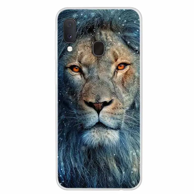 Silicone Soft TPU Lion Print Phone Case Cover