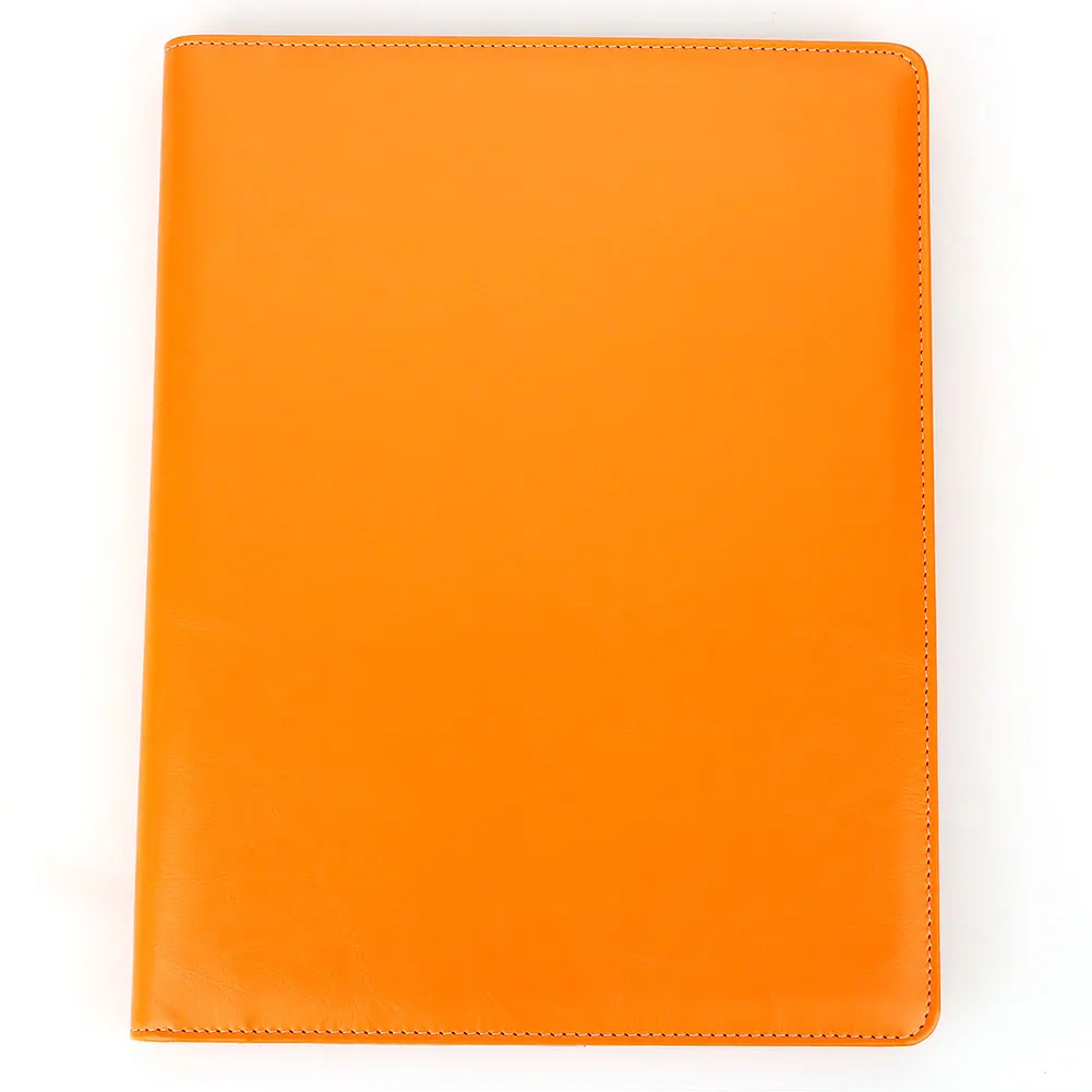 Orange Сумка для документов, папка для документов, папка для конференций, А4, калькулятор, Канцелярский чехол, PU многофункциональный портфель, бумага, школа - Цвет: Orange